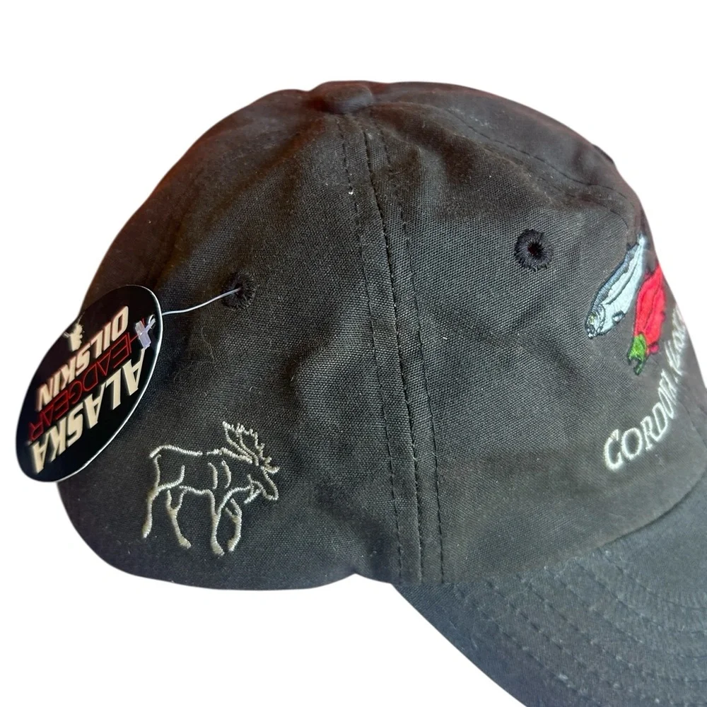 Vintage Cordova Alaska Embroidered Cap-New old stock Salmon uNISEX